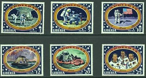 Либерия, 1972, 3-я Лунная экспедиция, Аполлон 14, 6 марок